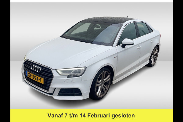 Audi A3 Limousine 35 TFSI CoD Sport S Line Edition / Panoramadak / Virtual Cockpit / Half leder / Navigatie / 18'' / Stoelverwarming / DAB / Cruise Control