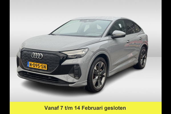 Audi Q4 Sportback e-tron 40 Launch edition Advanced 77 kWh / SOH 91,4% / CarPlay / Matrix LED / Sportstoelen / Virtual Cockpit / Parkeerhulp V+A / Sonos Audio / Intr.voorverwarming / Stoelverwarming / DAB / Cruise Control