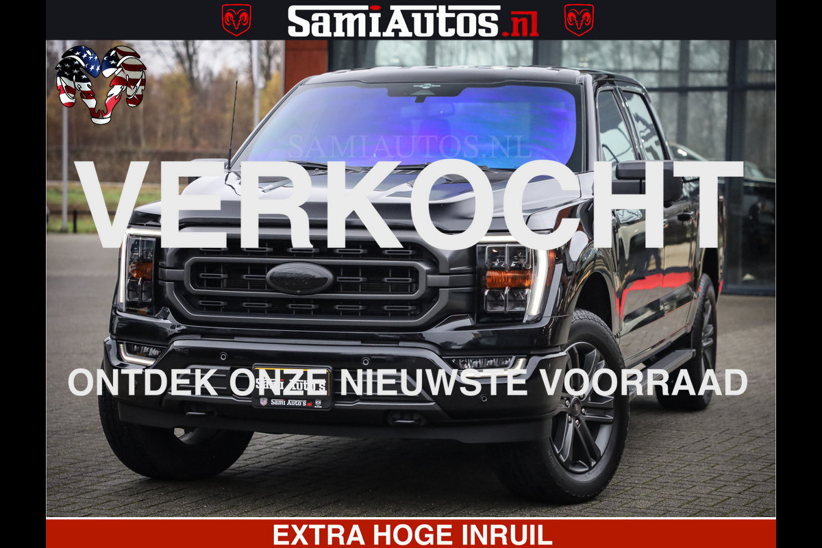 Ford USA F-150 BLACK OPS | 5.0 V8 406PK | 360 CAMERA | UITLAAT KLEP | BEDSLIDE | CREW CAB | LEDER | CREW CAB | DUBBELE CABINE | 5 PERSOONS | DC | GRIJSKENTEKEN |