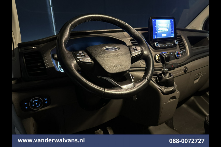 Ford Transit Custom 2.0 TDCI 131pk L2H1 Euro6 Airco | Navigatie | LED | Cruisecontrol | 2800kg Trekhaak Parkeersensoren, Bijrijdersbank