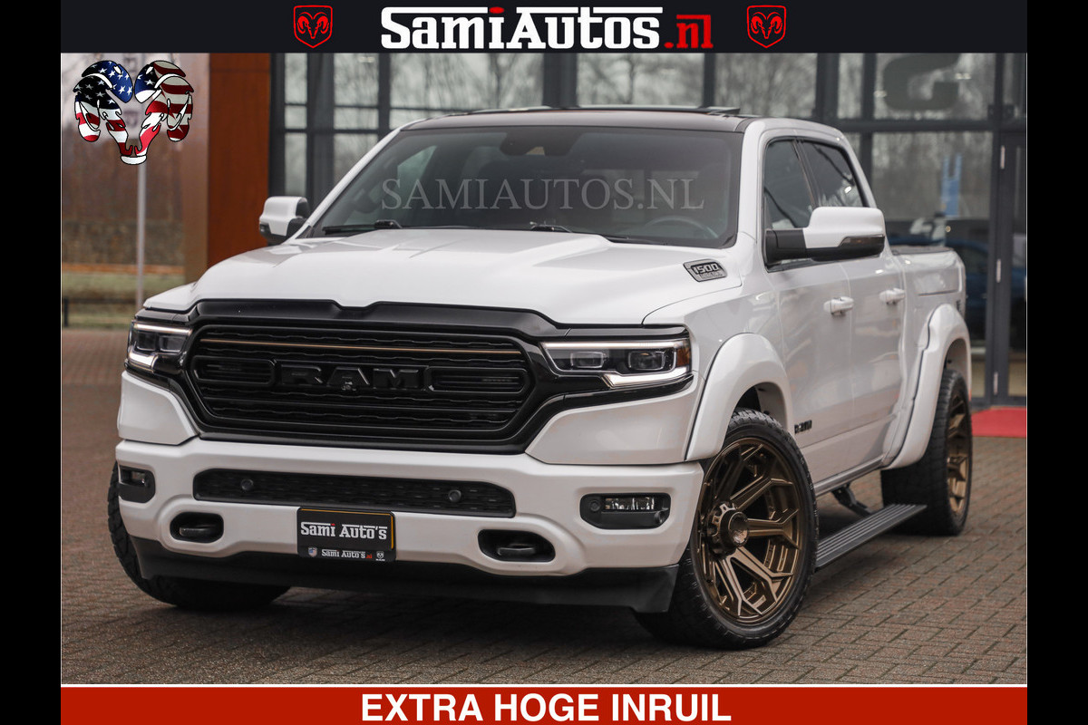 Dodge Ram 1500 HULK PACK | 5.7 V8 HEMI | SFEERVERLICHTING | FEUL WIELEN | TRAIN HORN | BOM VOL CREW CAB | DUBBELE CABINE | 5 PERSOONS | GRIJSKENTEKEN | MEGA DIKKE LIMITED ALN |