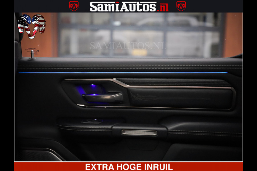 Dodge Ram 1500 HULK PACK | 5.7 V8 HEMI | SFEERVERLICHTING | FEUL WIELEN | TRAIN HORN | BOM VOL CREW CAB | DUBBELE CABINE | 5 PERSOONS | GRIJSKENTEKEN | MEGA DIKKE LIMITED ALN |