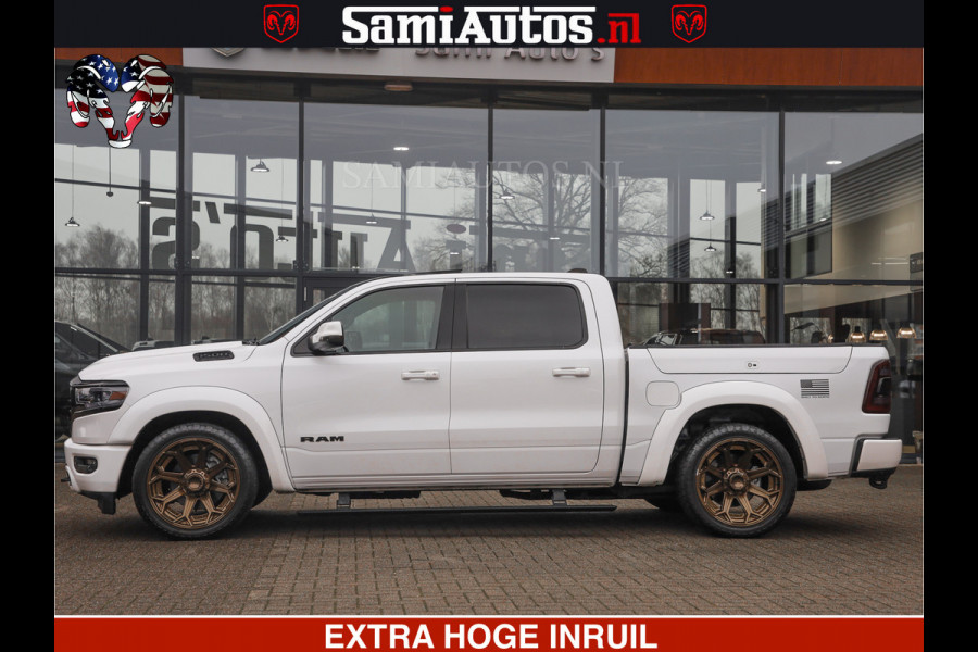Dodge Ram 1500 HULK PACK | 5.7 V8 HEMI | SFEERVERLICHTING | FEUL WIELEN | TRAIN HORN | BOM VOL CREW CAB | DUBBELE CABINE | 5 PERSOONS | GRIJSKENTEKEN | MEGA DIKKE LIMITED ALN |