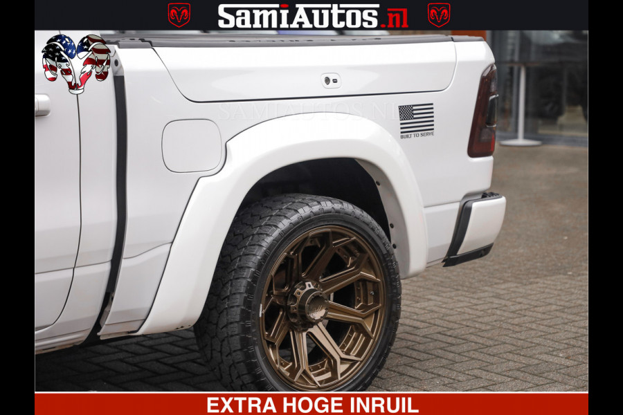 Dodge Ram 1500 HULK PACK | 5.7 V8 HEMI | SFEERVERLICHTING | FEUL WIELEN | TRAIN HORN | BOM VOL CREW CAB | DUBBELE CABINE | 5 PERSOONS | GRIJSKENTEKEN | MEGA DIKKE LIMITED ALN |