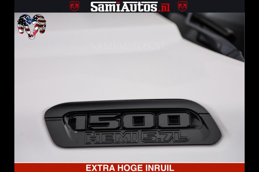 Dodge Ram 1500 HULK PACK | 5.7 V8 HEMI | SFEERVERLICHTING | FEUL WIELEN | TRAIN HORN | BOM VOL CREW CAB | DUBBELE CABINE | 5 PERSOONS | GRIJSKENTEKEN | MEGA DIKKE LIMITED ALN |