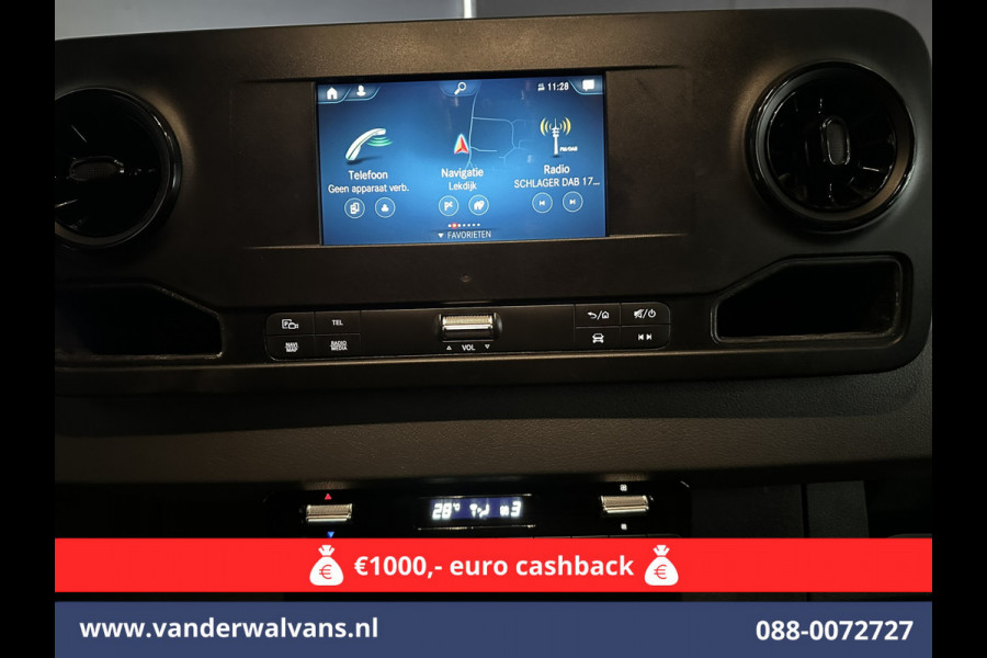 Mercedes-Benz Sprinter 317 CDI 170pk L3H2 Euro6 Airco | Apple Carplay | 360 Graden Camera | Navigatie Android Auto, Cruisecontrol, Chauffeursstoel, Parkeersensoren, Stoelverwarming, Bijrijdersbank
