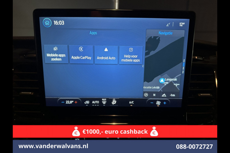 Ford Transit 2.0 TDCI 131pk L4H3 Jumbo Euro6 Airco | Camera | Navigatie | Cruisecontrol | Parkeersensoren | Apple Carplay Android Auto, Bijrijdersbank, 2800kg trekvermogen