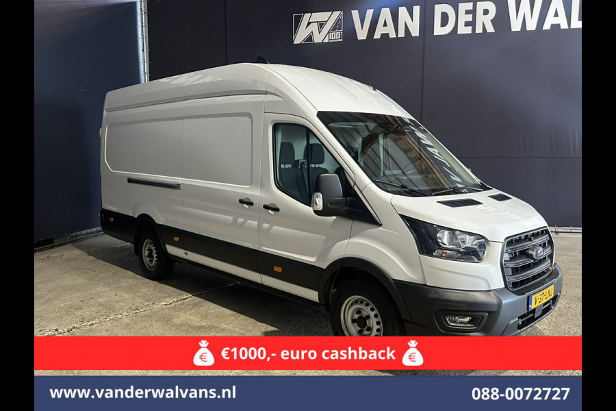 Ford Transit 2.0 TDCI 131pk L4H3 Jumbo Euro6 Airco | Camera | Navigatie | Cruisecontrol | Parkeersensoren | Apple Carplay Android Auto, Bijrijdersbank, 2800kg trekvermogen
