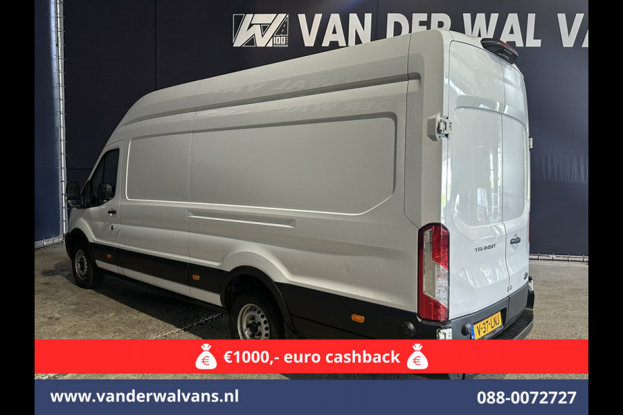 Ford Transit 2.0 TDCI 131pk L4H3 Jumbo Euro6 Airco | Camera | Navigatie | Cruisecontrol | Parkeersensoren | Apple Carplay Android Auto, Bijrijdersbank, 2800kg trekvermogen