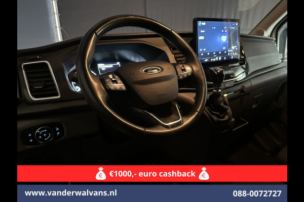 Ford Transit 2.0 TDCI 131pk L4H3 Jumbo Euro6 Airco | Camera | Navigatie | Cruisecontrol | Parkeersensoren | Apple Carplay Android Auto, Bijrijdersbank, 2800kg trekvermogen