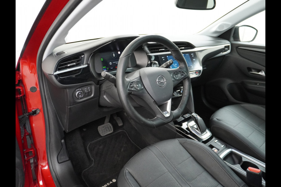 Opel CORSA-E 50kWh Elegance Leder Panoramadak 360°Camera Zwart Dak Navi Ecc Apple Carplay Android Auto Cruise Control SOH 90% Stoel+Stuurverwarming DAB+ Pdc Lmv Led Origineel Nederlandse Auto