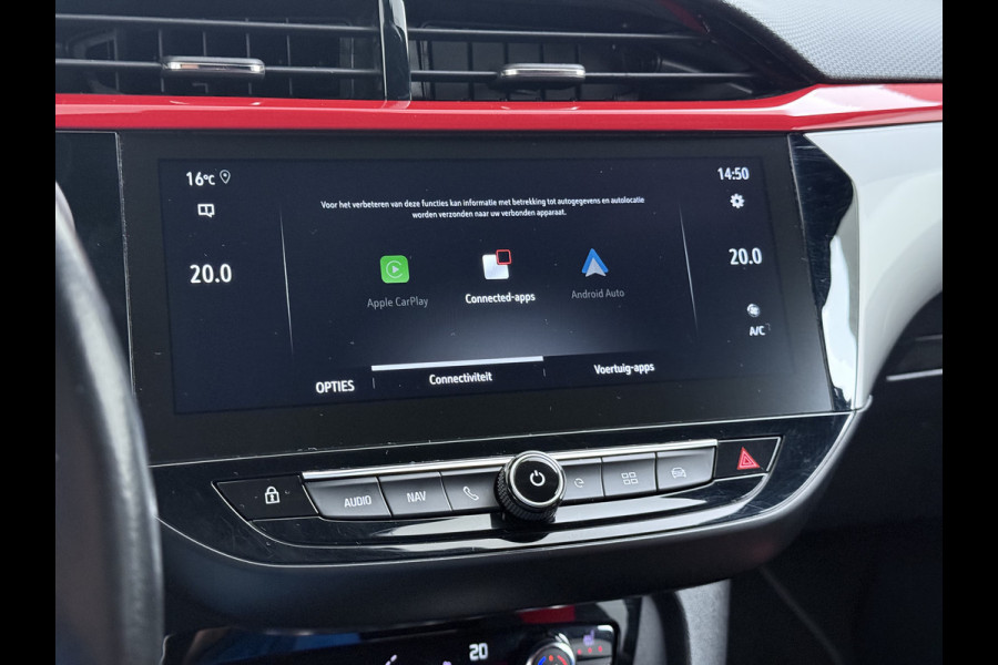 Opel CORSA-E GS Line 50kWh Navi Ecc Stoel+Stuurverwarming Apple Carplay Android Auto Cruise Control Pdc SOH 89% Led Lane Assist Privacy Glas Regen-Lichtsensor Led Keyless Verkeersbord detectie Rijstrooksensor Dealeronderhouden
