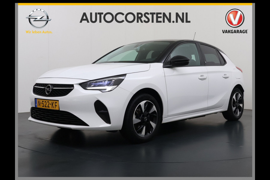 Opel CORSA-E Edition+ 50kWh Warmtepomp Fase 3 Laden Navi Stoel+Stuurverwarming 360°Camera Two-Tone Lak Ecc Navi Pack Parkeer Pack Pdc DAB Lmv 16" Privacy Glas Led Isofix Regen-Lichtsensor LaneAssist Origineel Nederlandse Auto SOH 89% Zeer compleet!