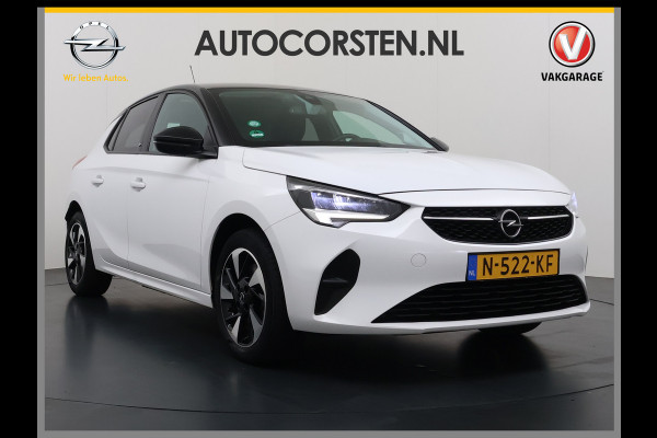 Opel CORSA-E Edition+ 50kWh Warmtepomp Fase 3 Laden Navi Stoel+Stuurverwarming 360°Camera Two-Tone Lak Ecc Navi Pack Parkeer Pack Pdc DAB Lmv 16" Privacy Glas Led Isofix Regen-Lichtsensor LaneAssist Origineel Nederlandse Auto SOH 89% Zeer compleet!