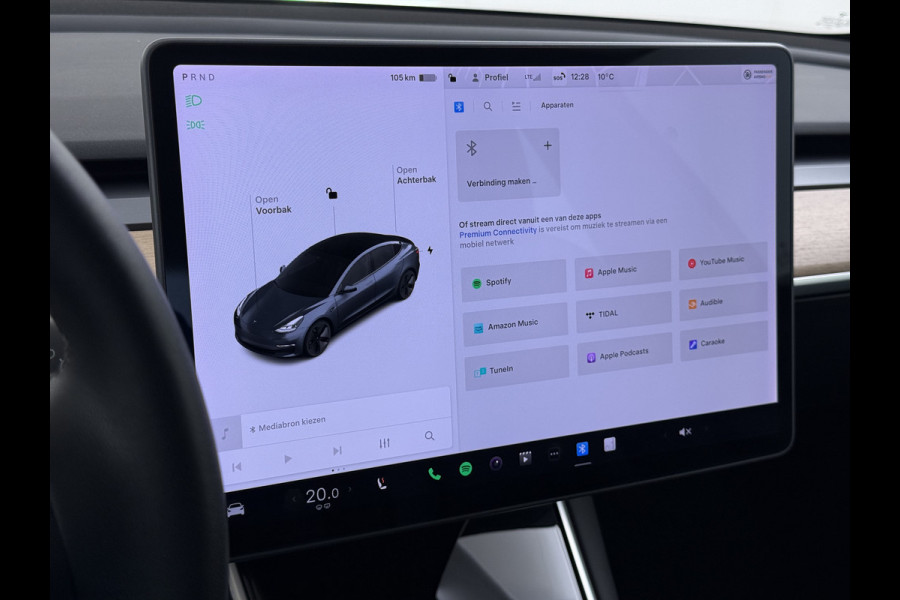 Tesla Model 3 RWD SR plus 325PK SOH 93% LFP Accu Lmv 18" AutoPilot Leder Panoramadak Adaptive-Cruise Camera's Elektr.-Stuur+Stoelen+Spiegels+G Navi LED DAB Voorverwarmen interieur via App Keyless One-Pedal-Drive Origineel Nederlandse auto Fabrieksgarantie op Accu en Motor tot 5-12-2028/160.000km