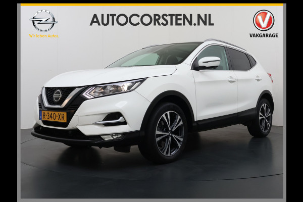 Nissan QASHQAI 1.3T 141PK Panoramadak Trekhaak 360°Camera Apple Carplay Android Auto Navio Ecc DIG-T N-Connecta Cruise control Dab Lmv 18" Bluetooth Led Verkeersbord detectie Regensensor Rijstrooksensor Keyless 1.300KG Trekgewicht Euro 6