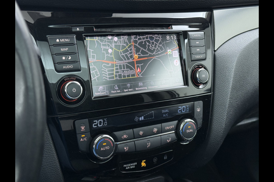 Nissan QASHQAI 1.3T 141PK Panoramadak Trekhaak 360°Camera Apple Carplay Android Auto Navio Ecc DIG-T N-Connecta Cruise control Dab Lmv 18" Bluetooth Led Verkeersbord detectie Regensensor Rijstrooksensor Keyless 1.300KG Trekgewicht Euro 6