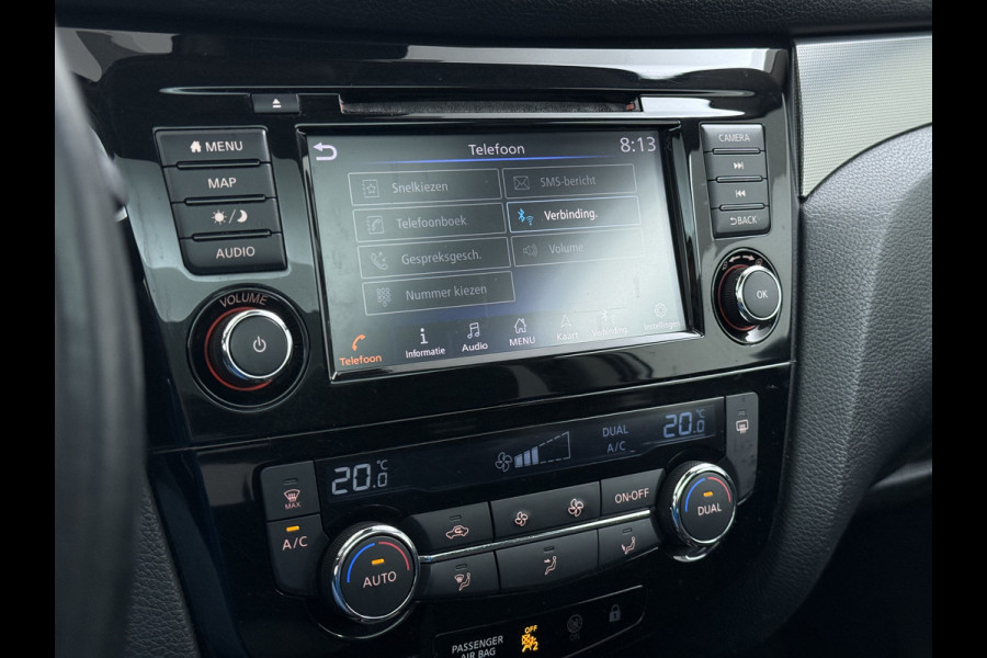 Nissan QASHQAI 1.3T 141PK Panoramadak Trekhaak 360°Camera Apple Carplay Android Auto Navio Ecc DIG-T N-Connecta Cruise control Dab Lmv 18" Bluetooth Led Verkeersbord detectie Regensensor Rijstrooksensor Keyless 1.300KG Trekgewicht Euro 6