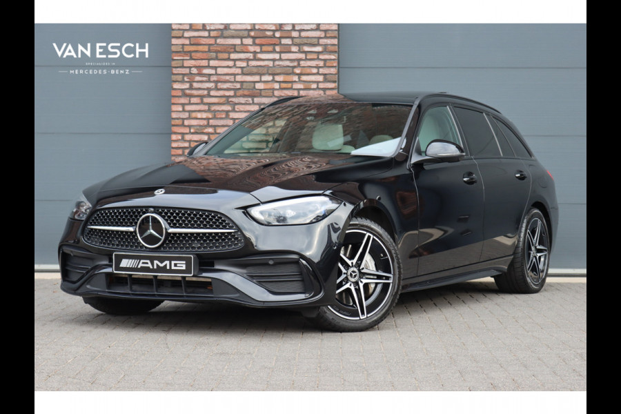 Mercedes-Benz C-Klasse Estate 300 e AMG Line | Distronic+ | Panoramadak | Memory | Stoelverwarming/-ventilatie | Verwarmd Stuurwiel | HUD | Leder | Digital Light | Surround Camera |