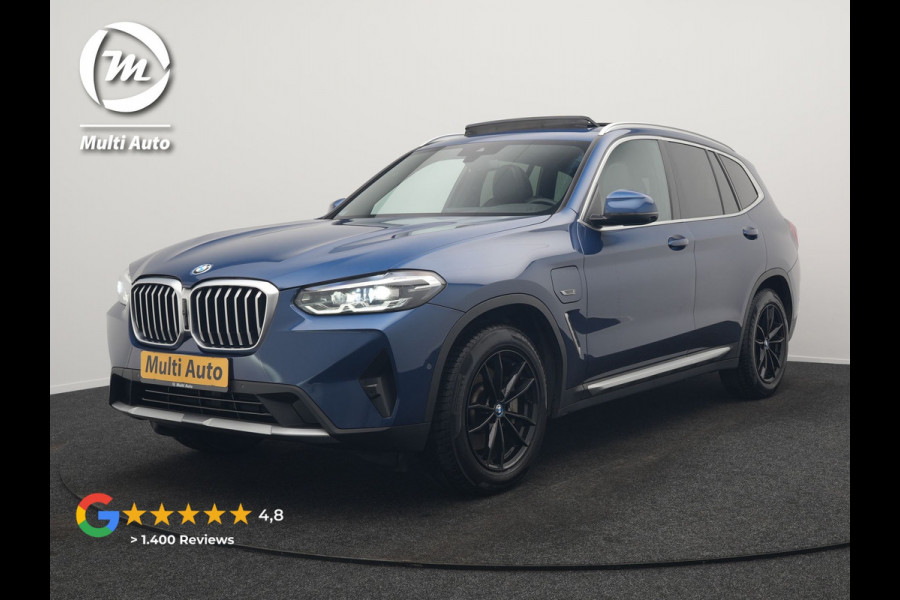 BMW X3 xDrive30e Business Edition Plus Plug In Hybrid 293pk FACELIFT Dealer O.H. PHEV | Trekhaak Af Fabriek | Panodak | 360 Camera | Lederen Sportstoelen Memory & Verwarmd | Sfeerverlichting | Apple Carplay | Keyless | Virtual | Navigatie | DAB | Cruise Control |