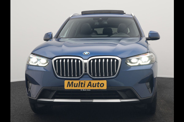 BMW X3 xDrive30e Business Edition Plus Plug In Hybrid 293pk FACELIFT Dealer O.H. PHEV | Trekhaak Af Fabriek | Panodak | 360 Camera | Lederen Sportstoelen Memory & Verwarmd | Sfeerverlichting | Apple Carplay | Keyless | Virtual | Navigatie | DAB | Cruise Control |