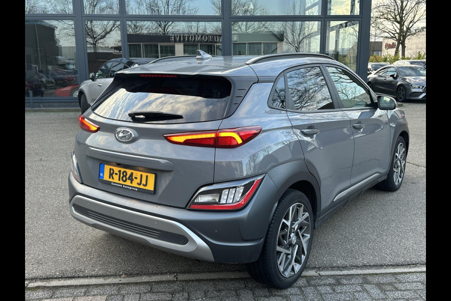 Hyundai Kona 1.6 GDI HEV Premium | DEALER ONDERHOUDEN | STOEL VERKOELING/VERWARMING | STUURWIEL VERWARMD | ACHTERBANK VERWARMD | HEAD UP | APPLECARPLAY \ AINDROID AUTO | AFNM. TREKHAAK | KRELL BOXEN |