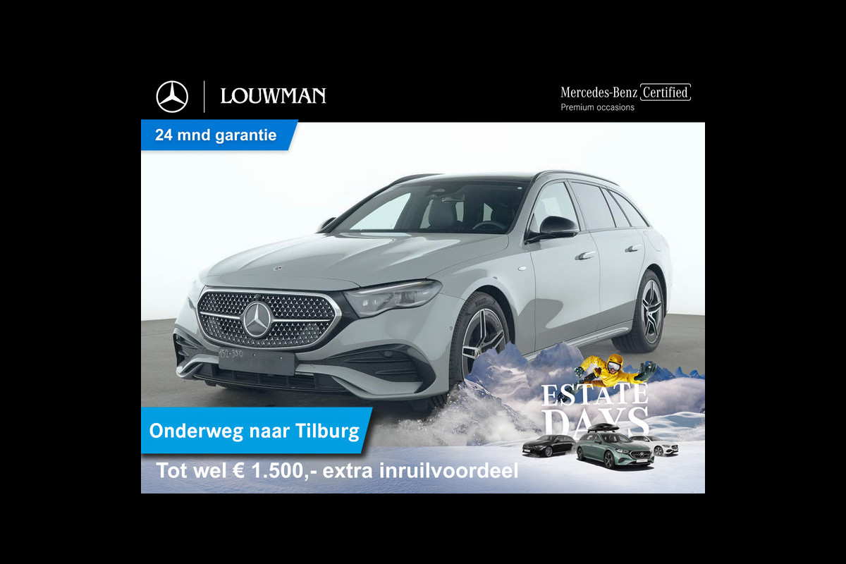 Mercedes-Benz E-Klasse Estate 300 e AMG Plug-In Hybride AMG | Night Pakket | Trehaak | Burmester® | Panorama Schuif-Kanteldak | Stuur en Stoelverwarming. Inclusief 24 maanden MB Certified garantie voor Europa.