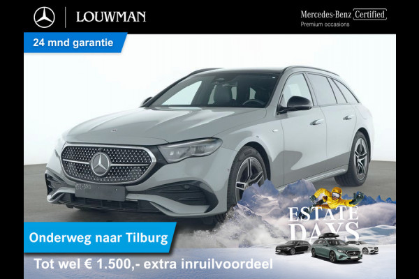 Mercedes-Benz E-Klasse Estate 300 e AMG Plug-In Hybride AMG | Night Pakket | Trehaak | Burmester® | Panorama Schuif-Kanteldak | Stuur en Stoelverwarming. Inclusief 24 maanden MB Certified garantie voor Europa.
