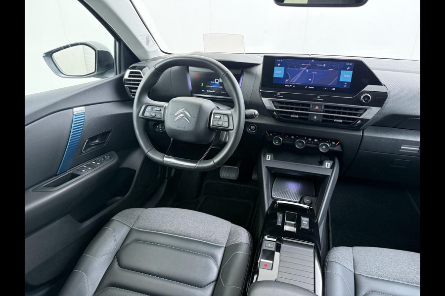Citroën Ë-C4 Shine 50 kWh SOH 98% 3-FASE LADER | stuur + stoel verwarming | trekhaak | head-up display | Camera | keyles start & go | dodehoek | Rijklaar geleverd met 12 maanden BOVAG-garantie