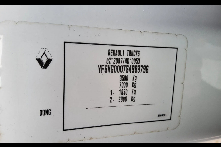 Renault Master 165.35 LAADBAK - LAADKLEP DUBBELLUCHT - EURO 6 - VFT-80-P