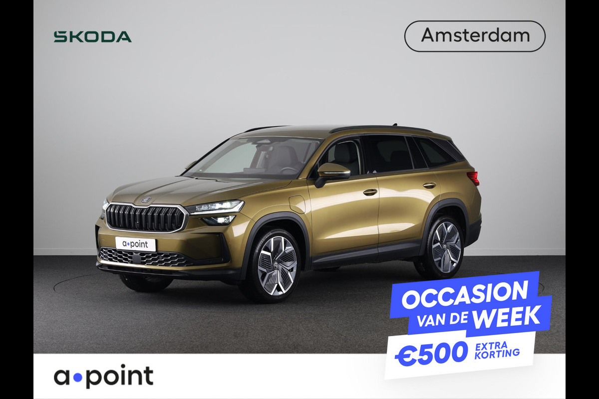 Škoda Kodiaq 1.5 TSI PHEV Business Edition 204 pk Automaat (DSG) | Verlengde garantie | Navigatie | Trekhaak (wegklapbaar) | Parkeersensoren | Achteruitrijcamera | Lederen bekleding | Stoelverwarming v/a |
