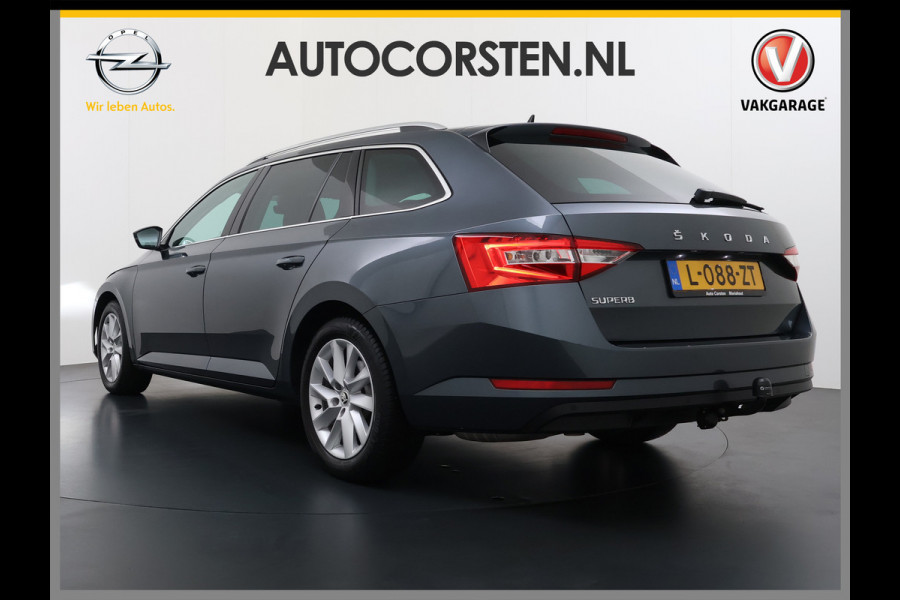 Škoda Superb Combi 1.5TSI DSG Automaat Trekhaak Elek.Stoel+Memory+Verwarmd Navi Ecc Apple Carplay Android Auto Pdc ACT Business Edition Cruise Control DAB Led Lmv Regen-/lichtsensor Privacy Glas Keyless Verwarmde Voorruit Comfort Pack Origineel Nederlandse Auto