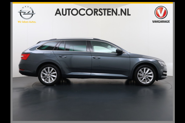 Škoda Superb Combi 1.5TSI DSG Automaat Trekhaak Elek.Stoel+Memory+Verwarmd Navi Ecc Apple Carplay Android Auto Pdc ACT Business Edition Cruise Control DAB Led Lmv Regen-/lichtsensor Privacy Glas Keyless Verwarmde Voorruit Comfort Pack Origineel Nederlandse Auto