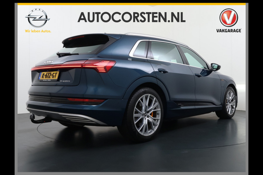 Audi e-tron 55 Quattro 95kWh Camera Panoramadak 2 Zijdes Laden Adap.Cruise Trekhaak Navi Ecc Leder Business Edition Plus SOH 91% Elek.Stoelen+Verwarmd Keyless Rijstrooksensor AWD 4WD Elek.Achterklep 1e Eigenaar Origineel Nederlandse Auto Dealeronderhouden