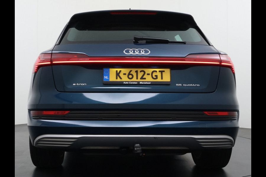 Audi e-tron 55 Quattro 95kWh Camera Panoramadak 2 Zijdes Laden Adap.Cruise Trekhaak Navi Ecc Leder Business Edition Plus SOH 91% Elek.Stoelen+Verwarmd Keyless Rijstrooksensor AWD 4WD Elek.Achterklep 1e Eigenaar Origineel Nederlandse Auto Dealeronderhouden