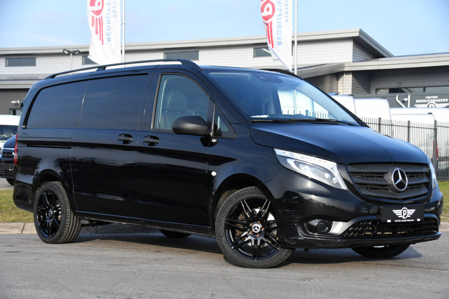 Mercedes-Benz Vito 119 CDI L2 Black Edition Camera, Cruise, LED, Stoelverwarming, Standkachel, Leder, 190pk, Automaat, Trekhaak, Uniek!