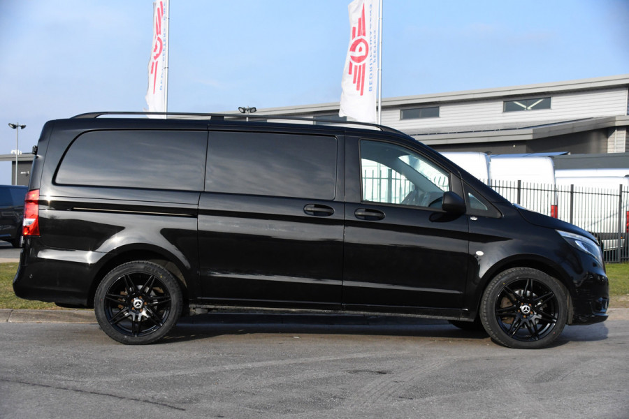 Mercedes-Benz Vito 119 CDI L2 Black Edition Camera, Cruise, LED, Stoelverwarming, Standkachel, Leder, 190pk, Automaat, Trekhaak, Uniek!