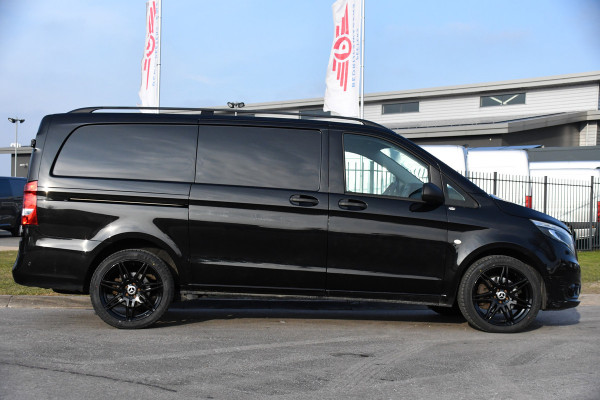 Mercedes-Benz Vito 119 CDI L2 Black Edition Camera, Cruise, LED, Stoelverwarming, Standkachel, Leder, 190pk, Automaat, Trekhaak, Uniek!