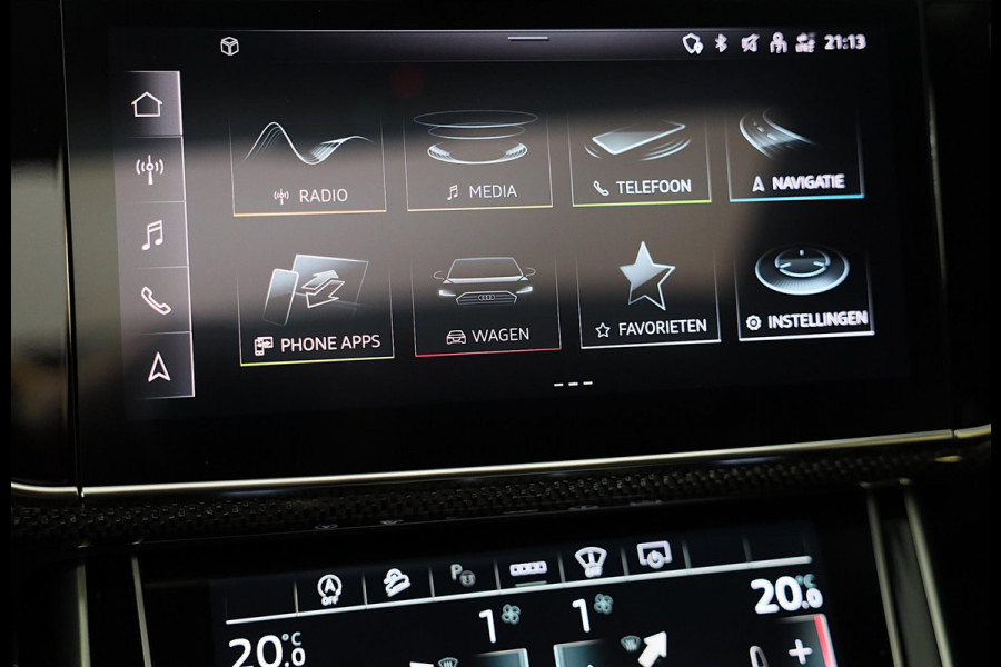 Audi Q8 55 TFSI Quattro RSQ8 Look / Carbon / RS Zetels / Acc / Lane Assist / Head Up / Dode Hoek / Open Panorama / Matrix / 22 Inc