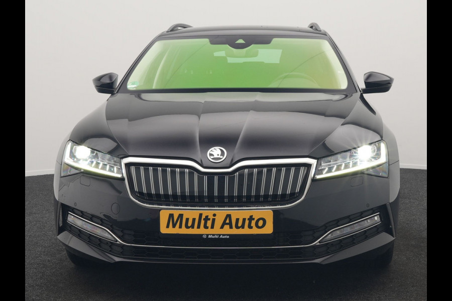 Škoda Superb Combi 1.4 TSI iV Business Edition Plus Plug In Hybrid 218pk Dealer O.H. PHEV | Trekhaak Af Fabriek | Adaptive Cruise | Camera | Canton Audio | Crystal LED | Alcantara Sportstoelen Memory & Verwarmd | Apple Carplay | Stuur Verwarmd | Keyless | Virtual | Blis |