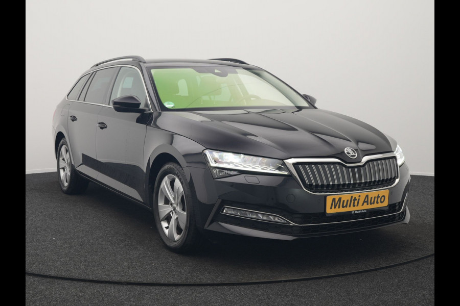 Škoda Superb Combi 1.4 TSI iV Business Edition Plus Plug In Hybrid 218pk Dealer O.H. PHEV | Trekhaak Af Fabriek | Adaptive Cruise | Camera | Canton Audio | Crystal LED | Alcantara Sportstoelen Memory & Verwarmd | Apple Carplay | Stuur Verwarmd | Keyless | Virtual | Blis |