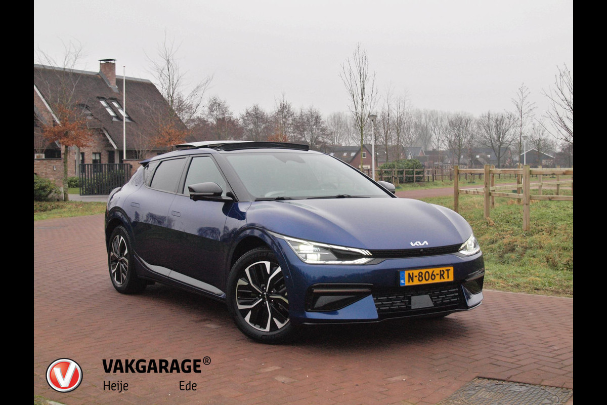 Kia Ev6 GT-Line 77.4 kWh | SOH 100% | Panoramadak | Head-Up Display | 360 Camera | Trekhaak | Apple Carplay |