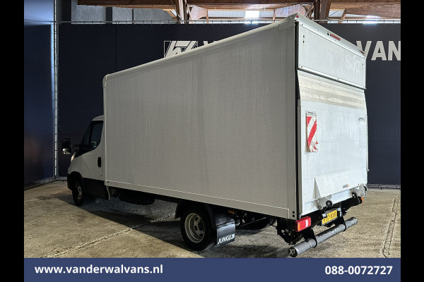 Iveco Daily 35C16H 157pk Dubbel Lucht Bakwagen 4.35m lang Laadklep Euro6 Airco | Bijrijdersbank