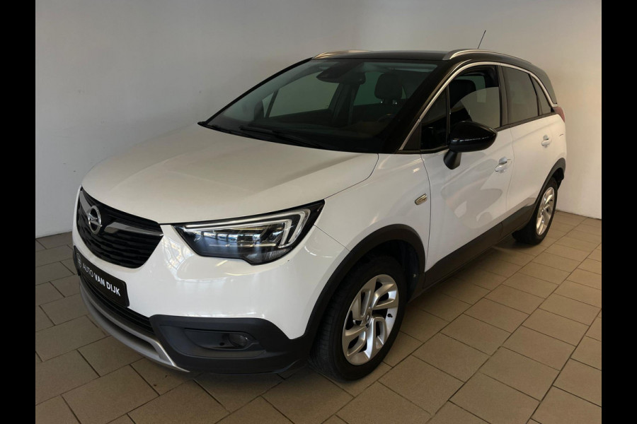 Opel Crossland X 1.2 Turbo Innovation AIRCO NAVI VIA APP CRUISE APPLE CARPLAY CENT VERG VELGEN ZWART DAK LAGE KM ZEER NETTE AUTO