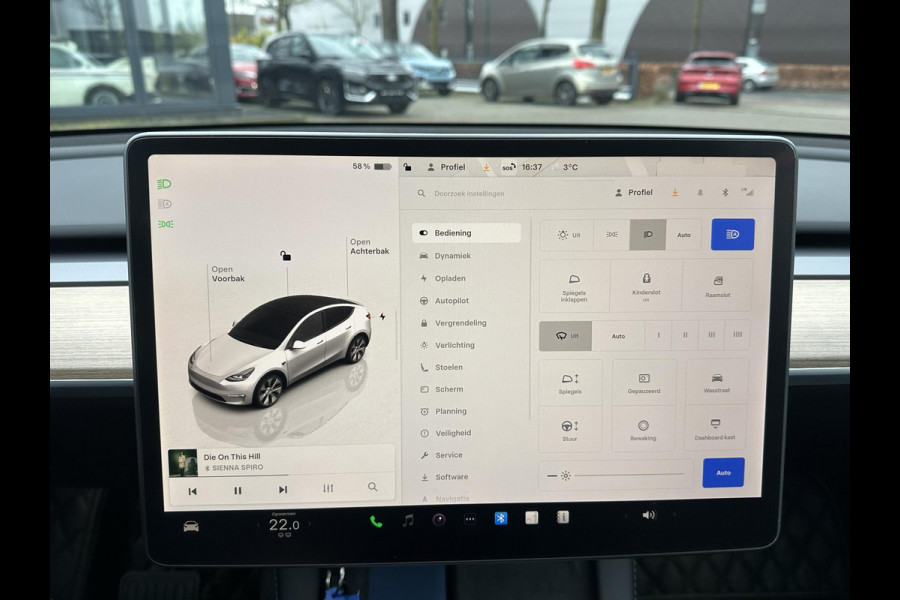 Tesla Model Y Long Range AWD 75 kWh SOH 96% | AUTOPILOT|  TESLA GARANTIE OP DE HOOGVOLTACCU EN AANDRIJFLIJN TOT 2030 of 192.000KM | STOEL + STUURVERWARMING| ACHTERBANK VERWARMD