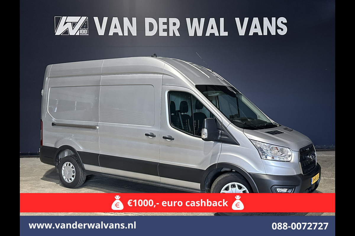 Ford Transit 2.0 TDCI 170pk L3H3 Euro6 Airco | Navigatie | 2500kg Trekhaak | Cruisecontrol Verwarmde voorruit, Parkeersensoren, Bijrijdersbank