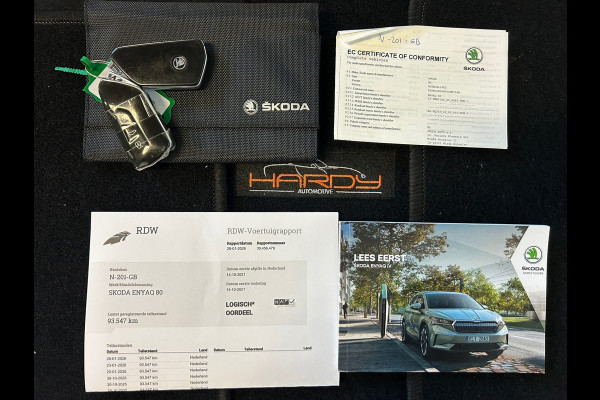 Škoda ENYAQ iV 80 SOH 93% Trekhaak Warmtepomp 1e Eig NL-Auto Rijklaarprijs!