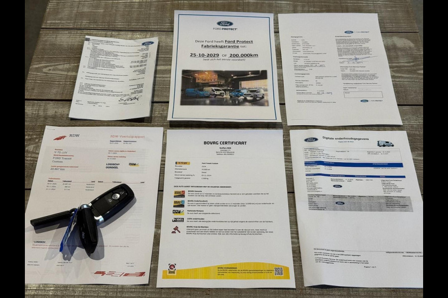 Ford Transit Custom 2.0 TDCI L2H1 Sport DC AWD 170pk | 2029 GARANTIE | Elek. Trekhaak 2500KG | Raptor | Digi Spiegel | 2x Schuif