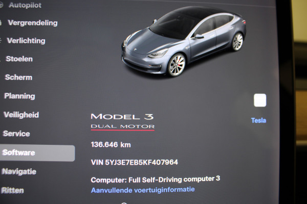 Tesla Model 3 Performance AWD 75 kWh Pano/leder