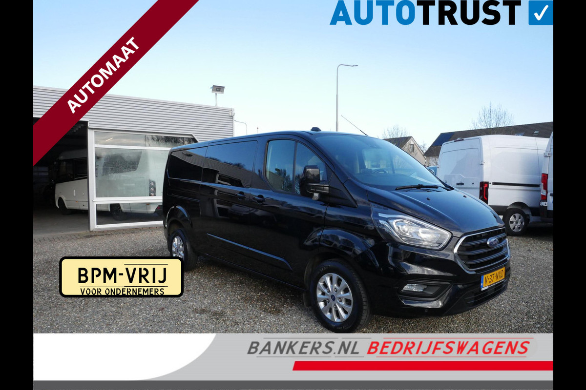 Ford Transit Custom 2.0TDCI 130PK L2 Limited Dubbel Cabine AUTOMAAT 2 x Schuifdeur